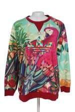 blusa moletinho Adidas estampada com bordado