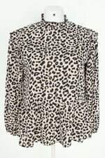blusa Zara feminina estampada com peplum