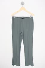 calça de tecido zara feminina verde