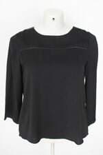 blusa zara feminina preta com barra mullet