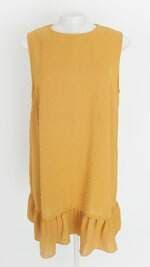 vestido zara feminino amarelo