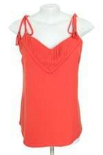 blusa Bobstore feminina laranja com pregas