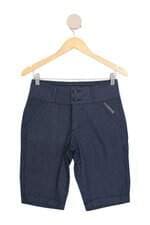 bermuda fl jeans feminina listrada