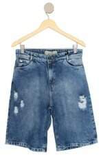 bermuda jeans patria brasil feminina azul