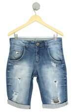 bermuda jeans osmoze feminina azul