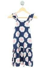 vestido momi kids azul floral