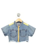 camisa jeans anna moleka kids azul