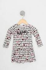 vestido elian kids cinza com paetê