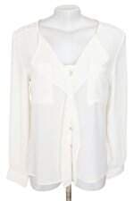 camisa Riachuelo feminina off white com renda