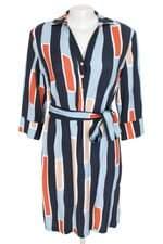 vestido feminino estampado  com faixa na cintura
