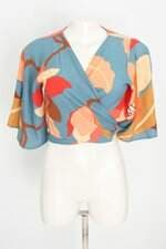 blusa cropped spetáculo feminina estampada