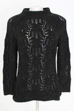 blusa de tricô feminina preta