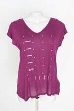 blusa esportiva get over feminina roxa com silk