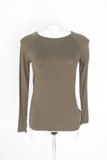 blusa manga longa Blue Steel feminina verde com barra mullet