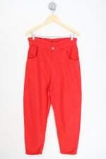 calça de sarja Zara feminina vermelha