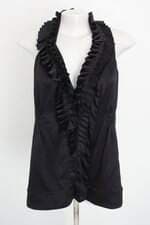 blusa Iódice feminina preta com babado