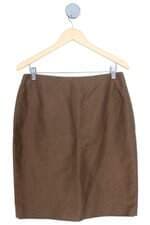 saia Lita Mortari feminina marrom com forro