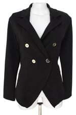 blazer parado no ar feminino preto com forro