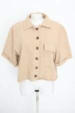 camisa sarja Zinzane feminina caqui