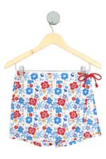 shorts saia lápis de cor kids estampado com cós com elástico