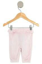 calça de tecido Freestyle kids rosa com babado