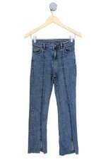 calça jeans calzedonia feminina azul com fenda