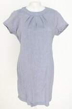 vestido vip reserva feminino azul Denim com pregas