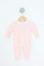 macacão alôbebe kids rosa com aplique