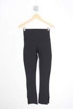 calça de tecido agorasoumãe feminina preta com fenda