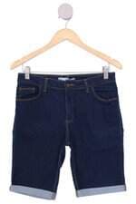 bermuda jeans C&A feminina azul com barra italiana