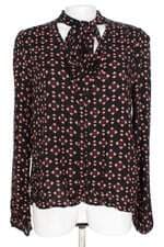 camisa Lezalez feminina preta estampada