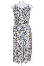 vestido Amaro feminino estampado com faixa na cintura e fenda