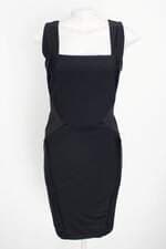 vestido fórum feminino preto com forro
