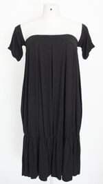 vestido feminino ocna brasil preto com pregas