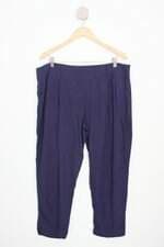 calça de tecido ocna feminina azul