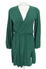 vestido rosa remedio feminino verde com fenda