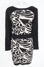 conjunto duas peças de tricô feminino bicolor 