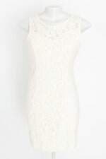 vestido artsy feminino off white com forro