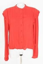 camisa marfinno feminina vermelha com pregas