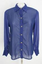 camisa redfer feminina azul com aplique