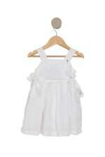vestido um mais um kids branco com forro