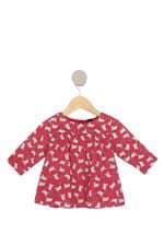 vestido Gap kids rosa estampado com forro