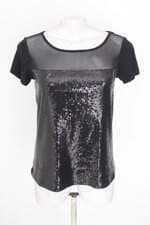 blusa siberian feminina preta com paetê