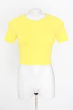 cropped mamô feminino amarelo