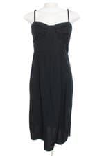 vestido gloss feminino preto com forro e franzido