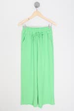 calça de tecido feminina verde