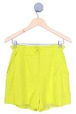shorts talgui feminino verde com forro e pregas