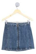 saia jeans Renner feminina azul