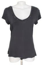 blusa cr basic feminina cinza com aplique