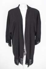 kimono deliriyou feminino preto com franja